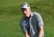 Luke Donald wearing the black ribbon at the Abu Dhabi HSBC Championship 2023 (Image via Andrew Redington/ Getty Images)